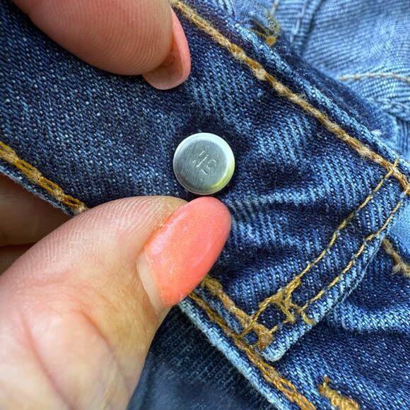 Vintage Y2K Levi's 502 Super Low Button Fly Blue Jeans Jr. 32x32 (fit smaller) - Picture 6 of 14